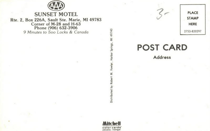 Sunset Motel - Old Postcard